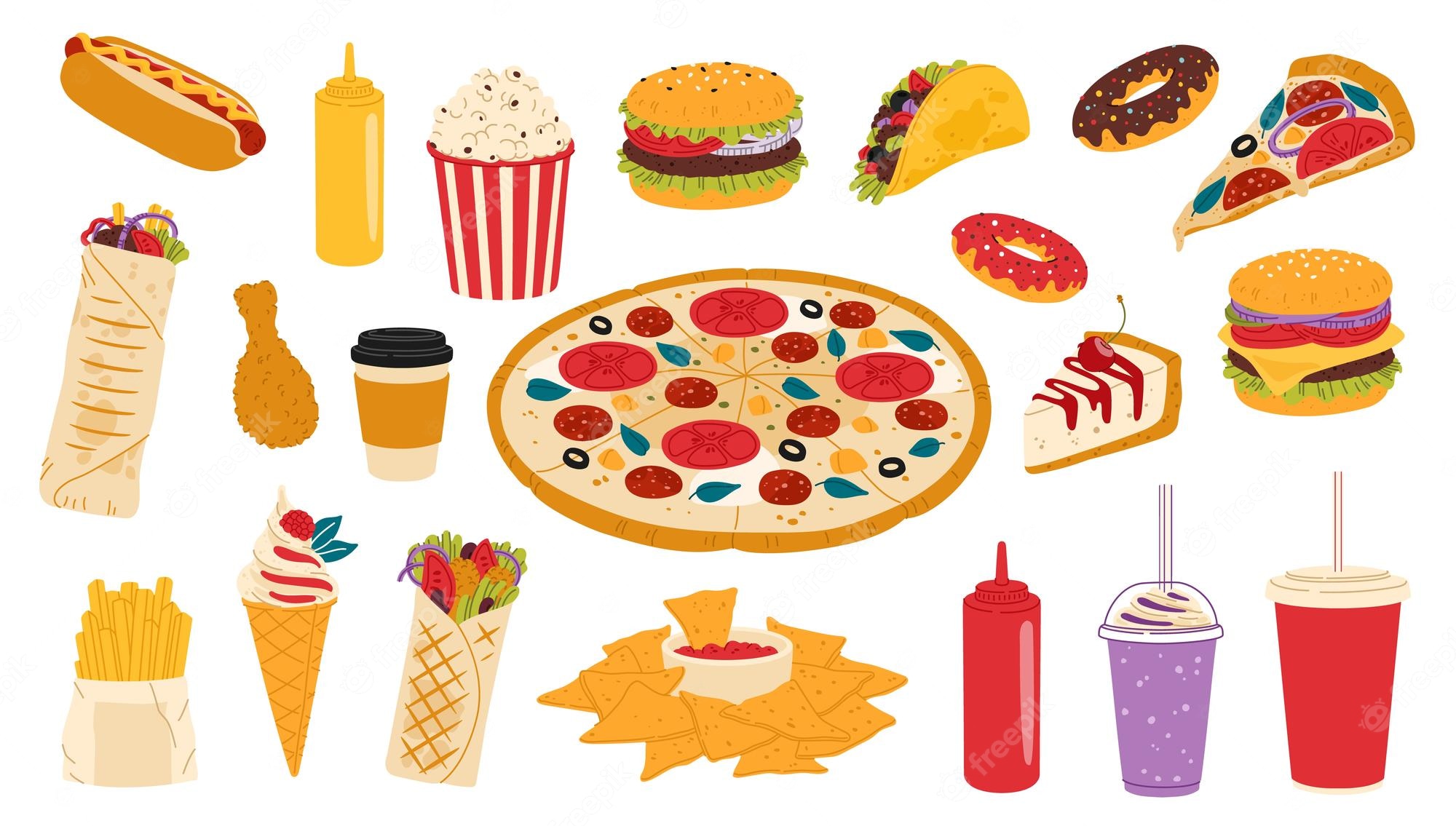table full of foods